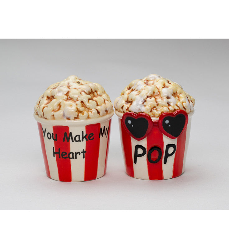 Ceramic Popcorn Salt and Pepper Shakers