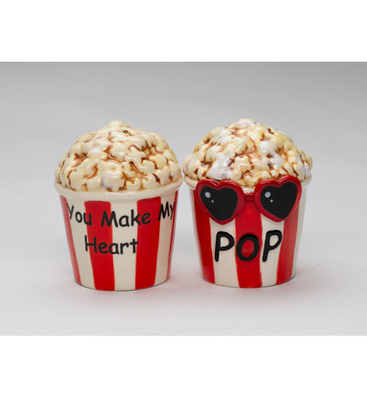 Ceramic Popcorn Salt and Pepper Shakers