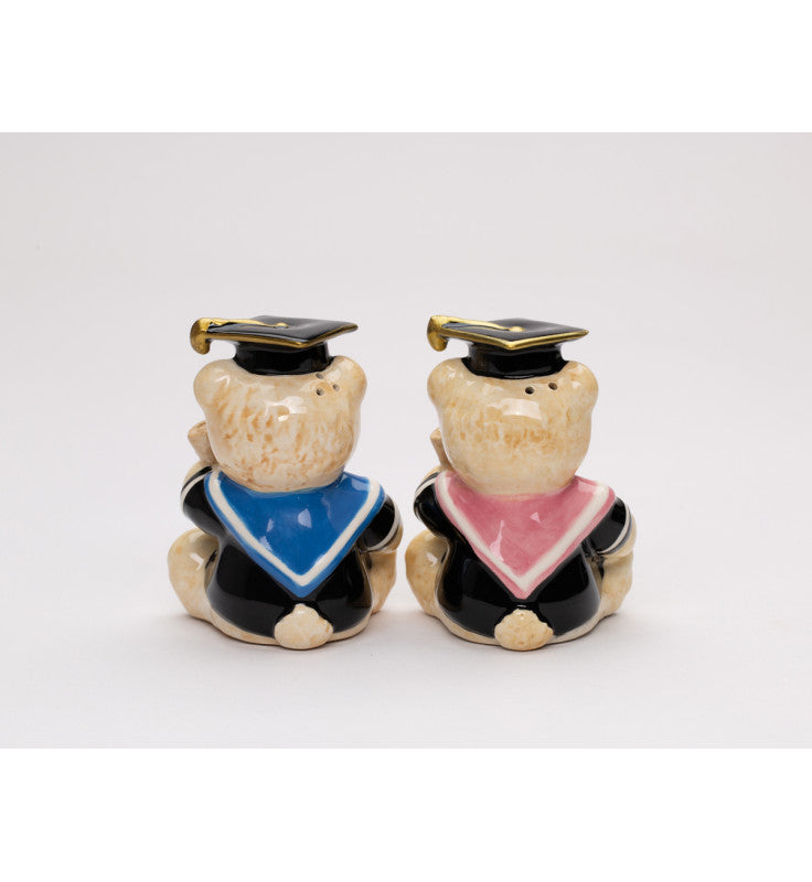 Ceramic Graduation Bears Salt and Pepper Shakers, Graduation Gift, Graduation Decor