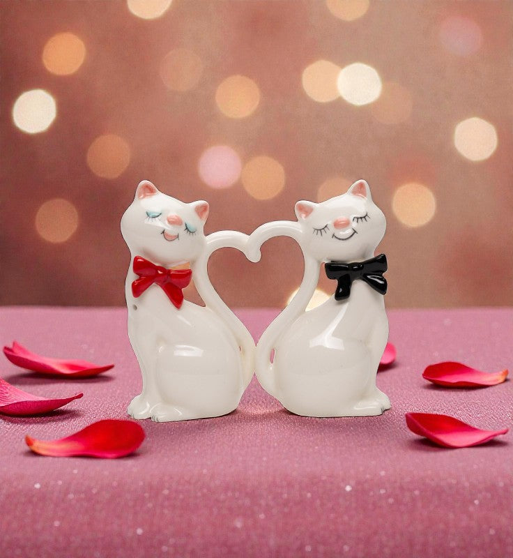 Ceramic Loving Cats Salt and Pepper Shakers, Cat Lover Gift, Gift for Her