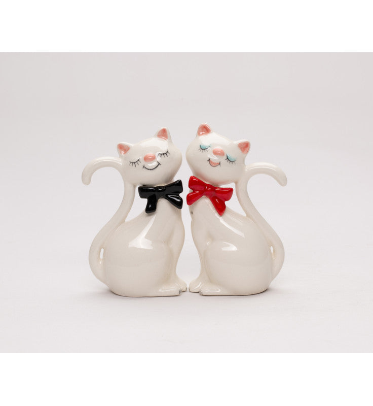 Ceramic Loving Cats Salt and Pepper Shakers, Cat Lover Gift, Gift for Her