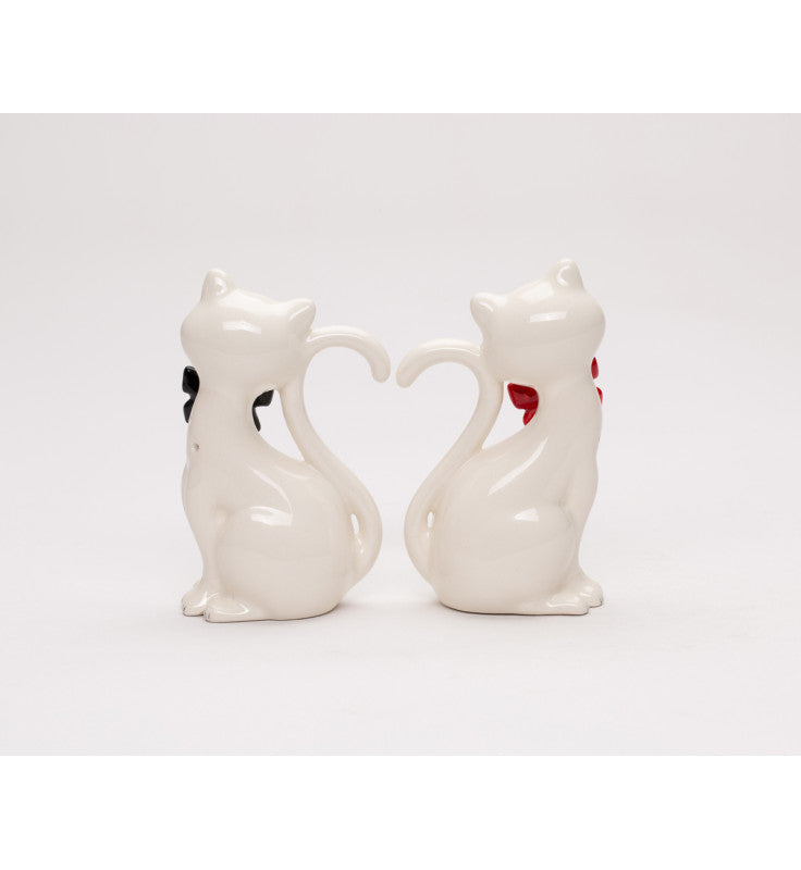 Ceramic Loving Cats Salt and Pepper Shakers, Cat Lover Gift, Gift for Her