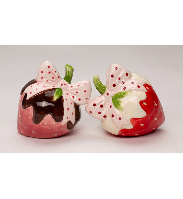 Ceramic Valentine's Strawberry Salt and Pepper Shakers