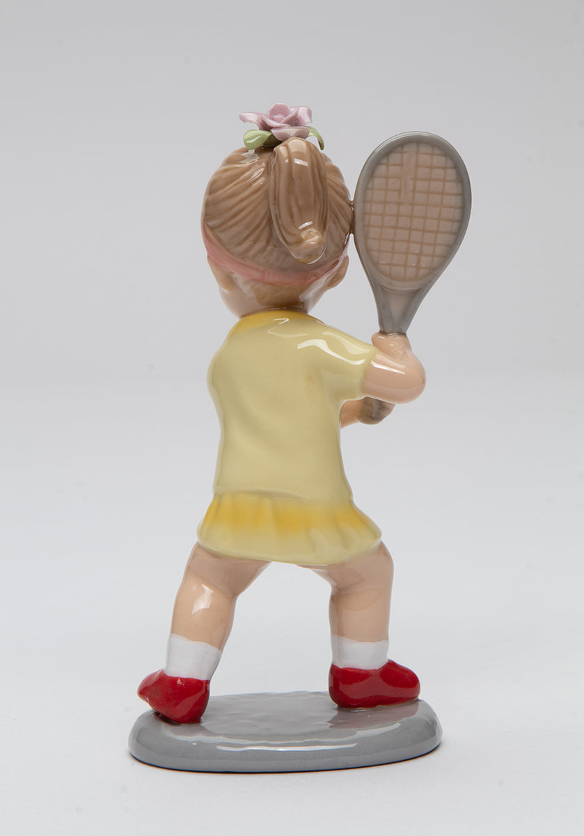 Ceramic Tennis Girl Figurine, Home Décor, Gift for Her, Gift for Mom, Gift for Daughter, Wimbledon