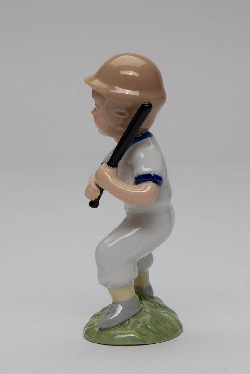 Ceramic Baseball Boy Figurine, Home Décor, Gift for Him, Gift for Dad, Gift for Son, Game Room Decor