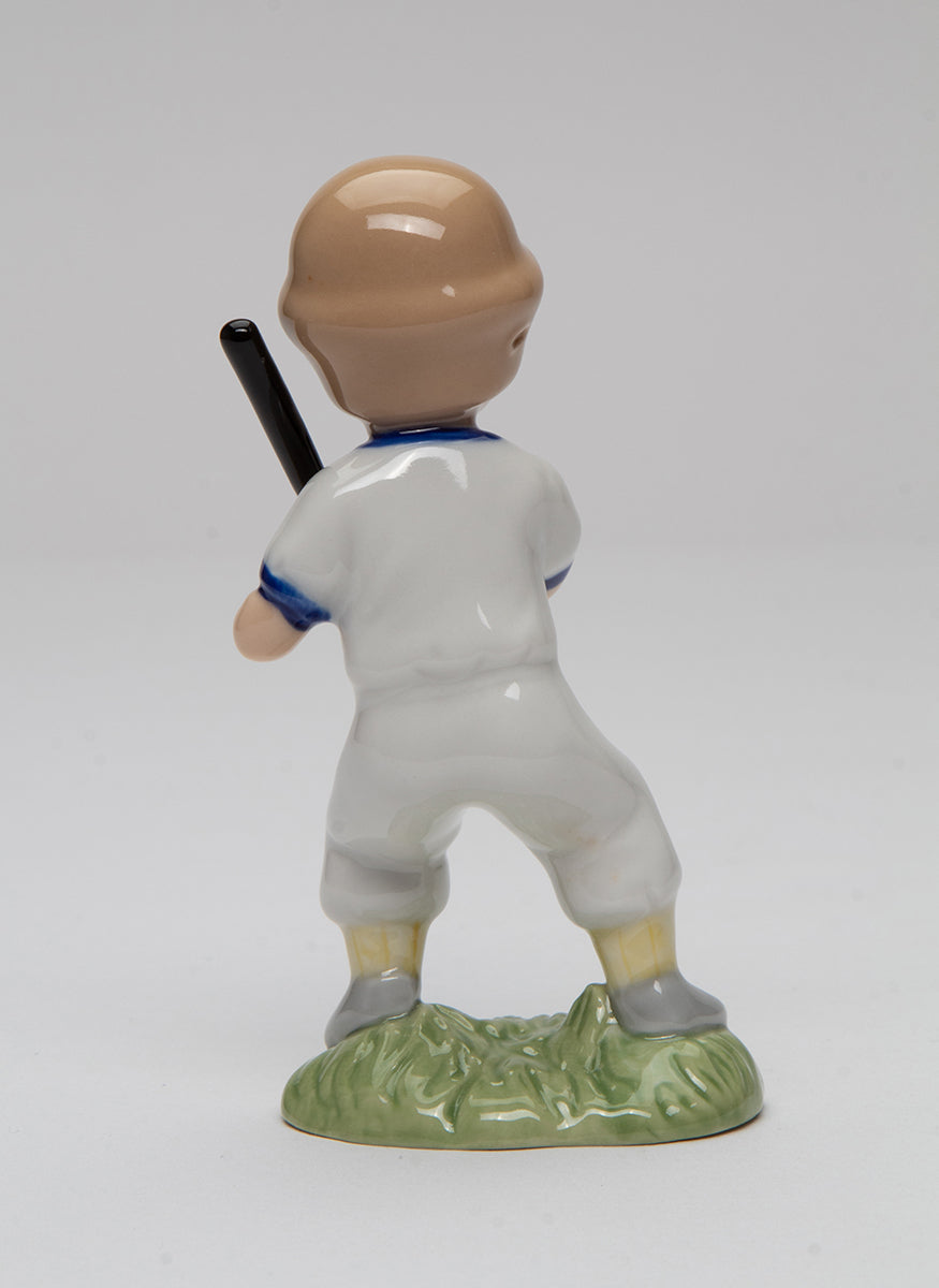 Ceramic Baseball Boy Figurine, Home Décor, Gift for Him, Gift for Dad, Gift for Son, Game Room Decor