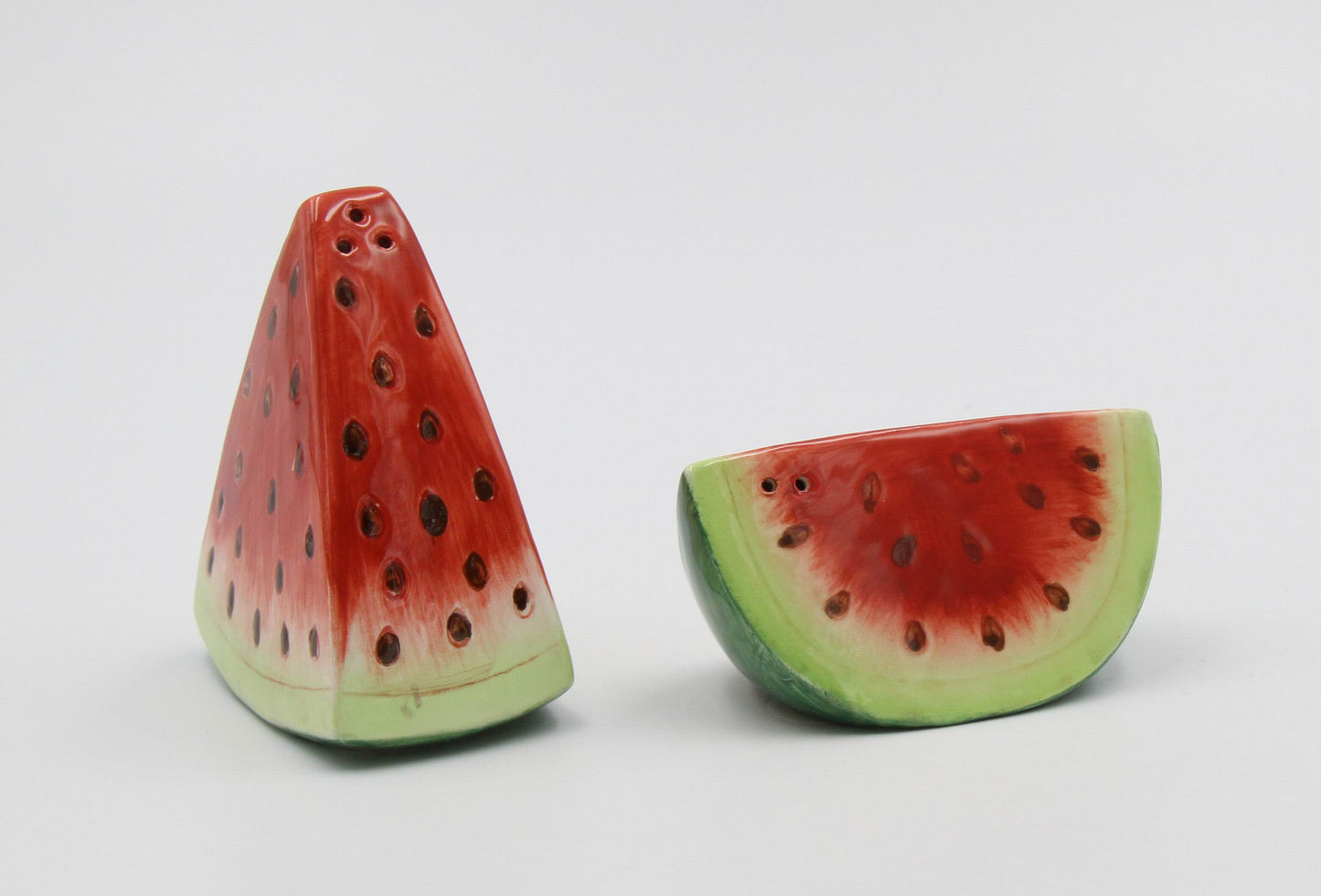 Hand Painted Ceramic Watermelon Salt & Pepper Shakers, Home Décor, Gift for Her, Gift for Mom, Kitchen Décor, Summer Decor