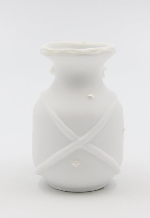 Ceramic Mini Vase with White Flower, Incense Jar, Wedding Décor or Gift, Anniversary Décor or Gift, Home Décor, Vanity Decor