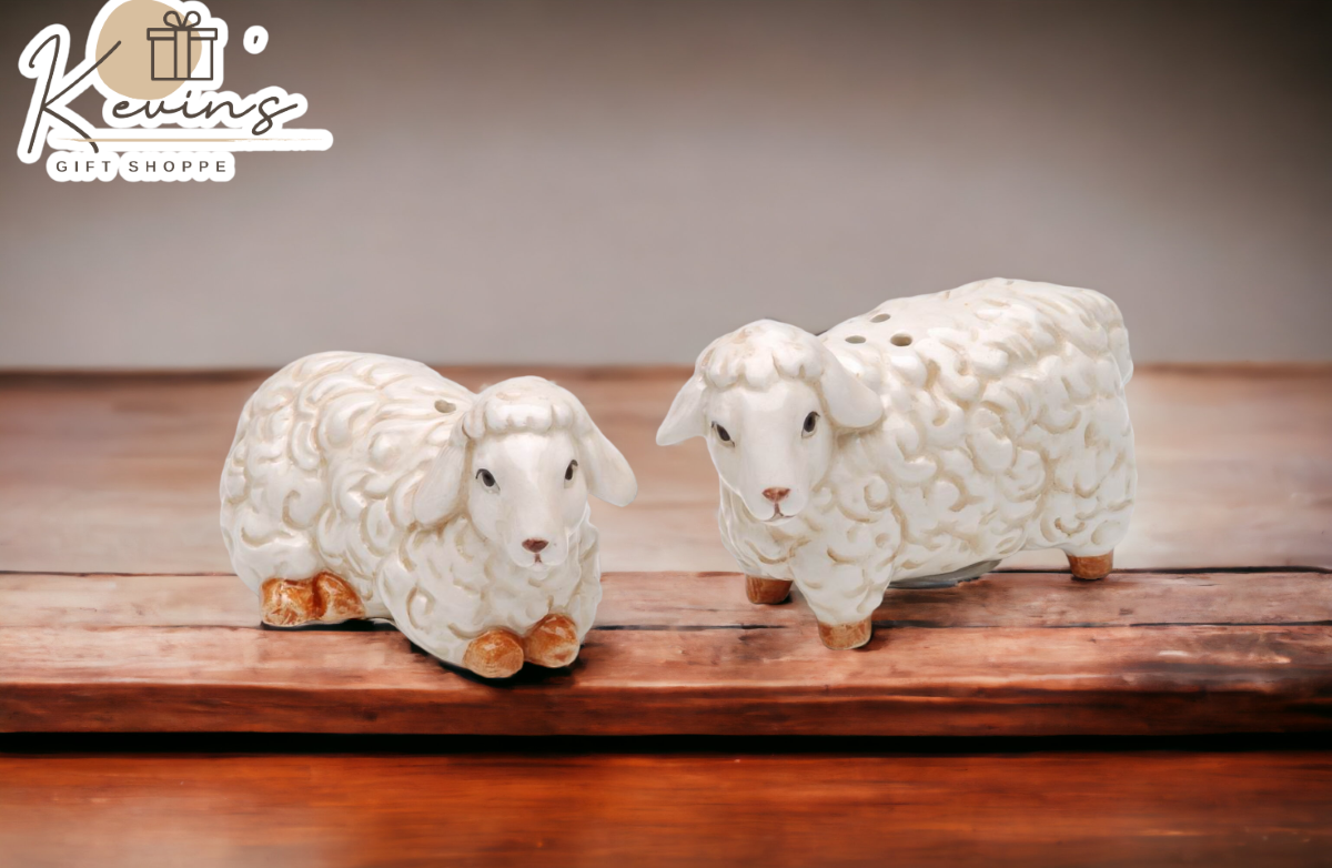 Ceramic Mini Sheep Salt & Pepper Shakers, Home Décor, Gift for Her, Gift for Mom, Kitchen Décor, Farmhouse Décor