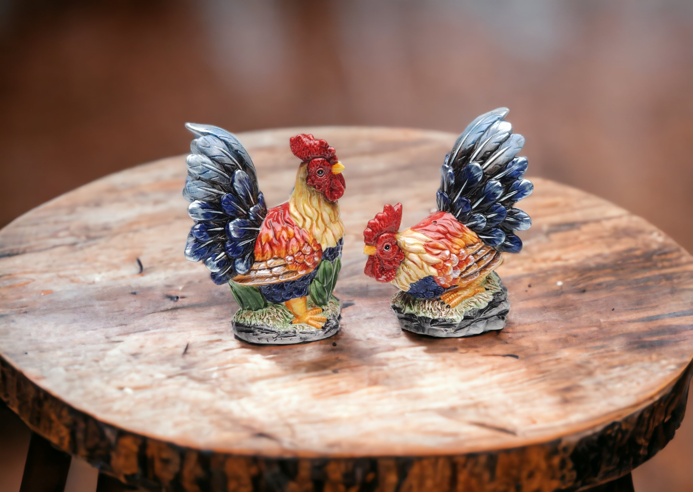 Hand Painted Ceramic Roosters Salt & Pepper Shakers, Home Décor, Gift for Her, Gift for Mom, Kitchen Décor, Farmhouse Decor