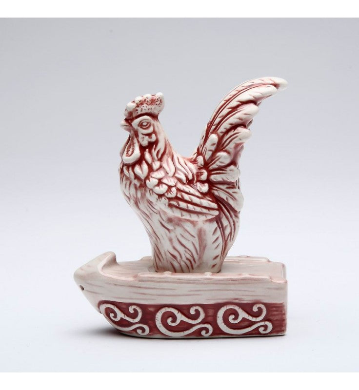 Ceramic Red Rooster Salt and Pepper Shaker, Farmhouse Kitchen Decor, Gift for Her