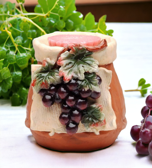 Ceramic Grape Tart Burner, Home Décor, Gift for Her, Gift for Mom, Kitchen Décor, Bathroom Decor, Vineyard Decor