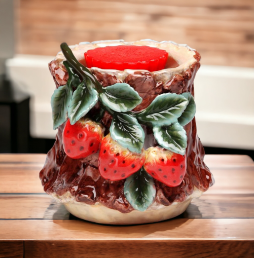 Ceramic Strawberry Tart Burner, Home Décor, Gift for Her, Gift for Mom, Kitchen Décor, Farmhouse Décor, Bathroom Decor