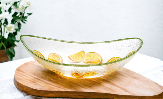 Hand painted glass lemon drop candy dish, salad dish, Home Décor, Gift for Her, Gift for Mom, Vanity Décor, Bedroom Decor, Kitchen Decor