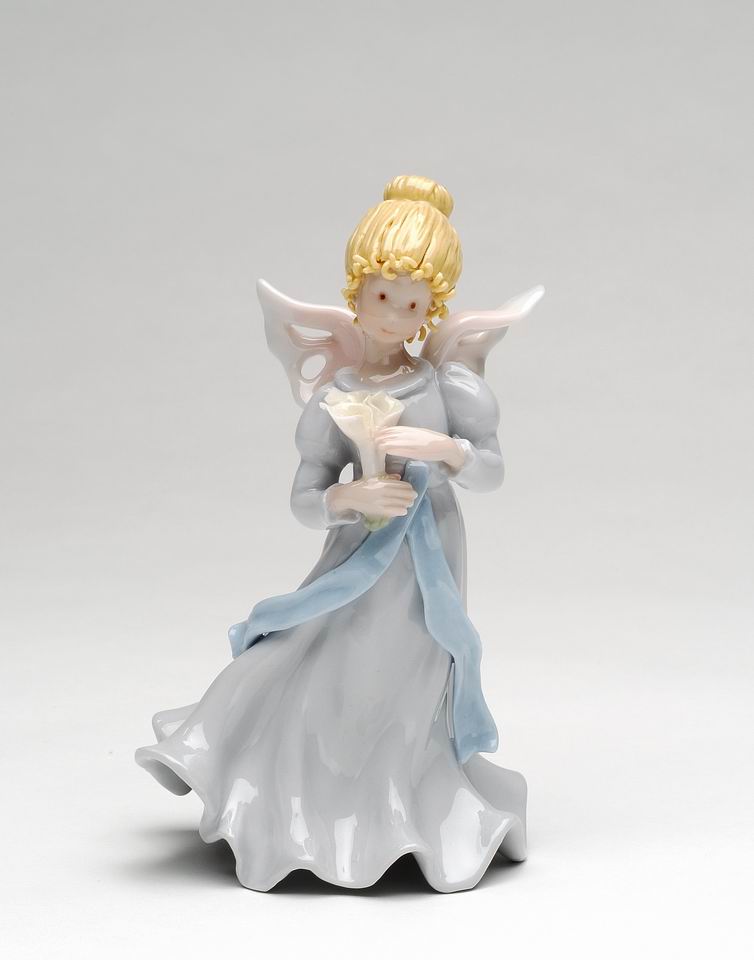 Ceramic Angel Of Tranquility Figurine, Religious Décor, Religious Gift, Church Décor, Church Gift, Baptism Gift