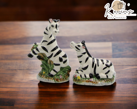 Ceramic Zebra Salt And Pepper Shakers, Home Décor, Gift for Her, Gift for Mom, Kitchen Décor