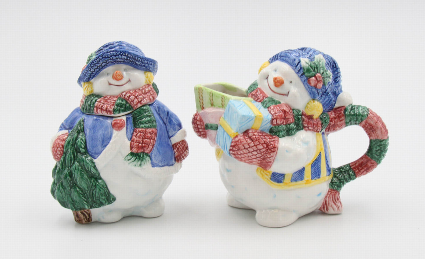 Ceramic Christmas Snowman Sugar and Creamer Set, Home Décor, Gift for Her, Gift for Mom, Kitchen Décor, Christmas Décor