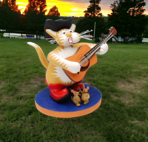 Country Singer Cat Figurine, Home Décor, Gift for Her, Gift for Mom, Kitchen Décor, Cat Lovers Gift, Pet Loss Gift