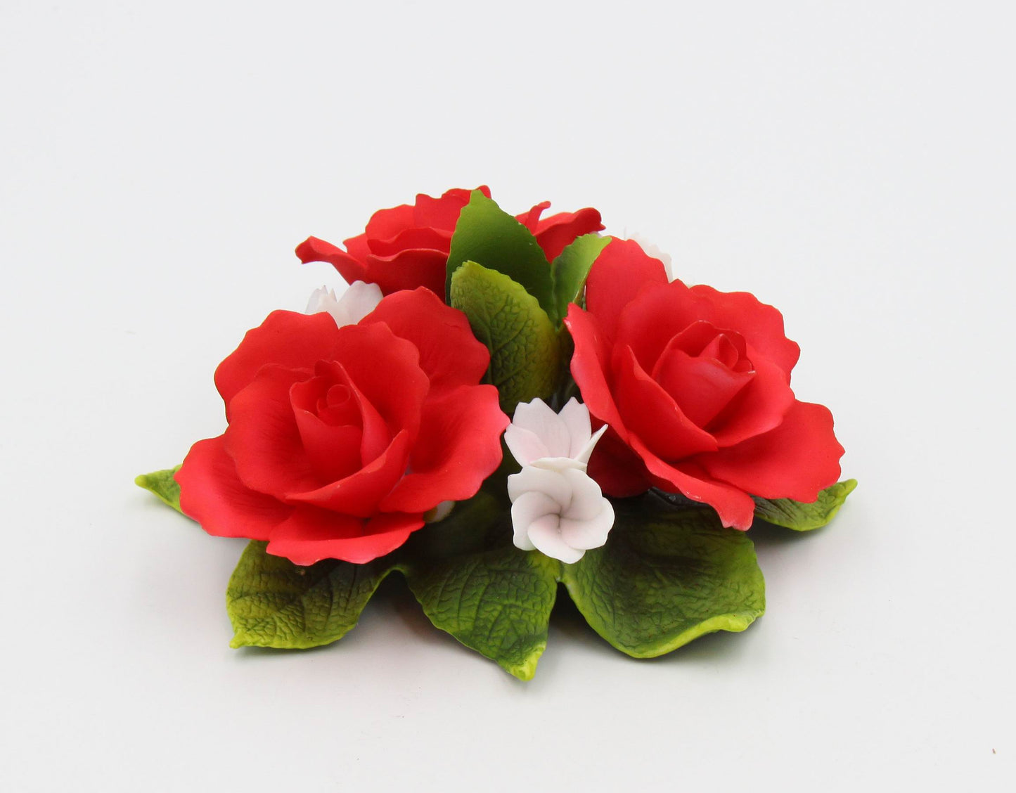 Ceramic Red Rose Flower Candle Holder, Wedding Décor or Gift, Anniversary Décor or Gift, Home Décor