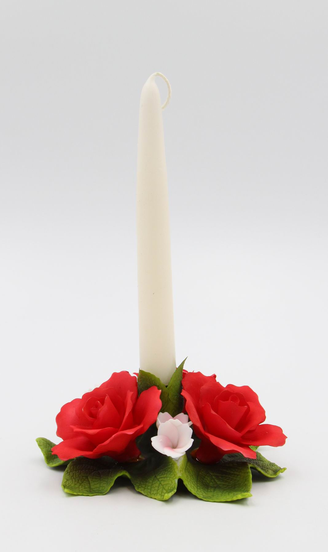 Ceramic Red Rose Flower Candle Holder, Wedding Décor or Gift, Anniversary Décor or Gift, Home Décor