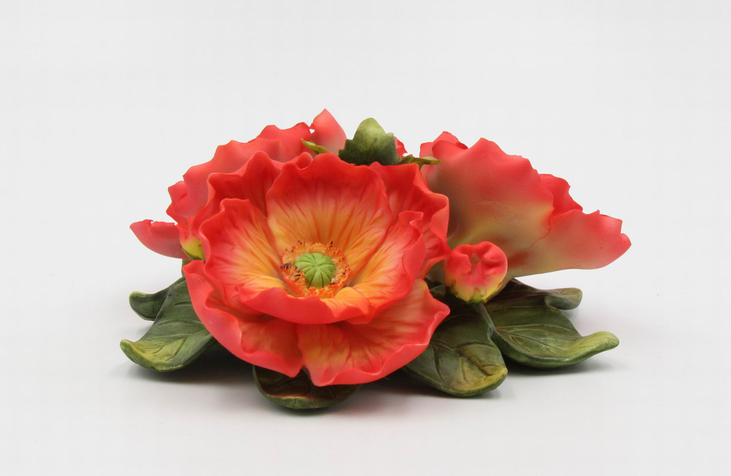 Ceramic Poppy Flower Candle Holder, Home Décor, Gift for Her, Gift for Mom, Nature Lover Gift, Dining Table Decor