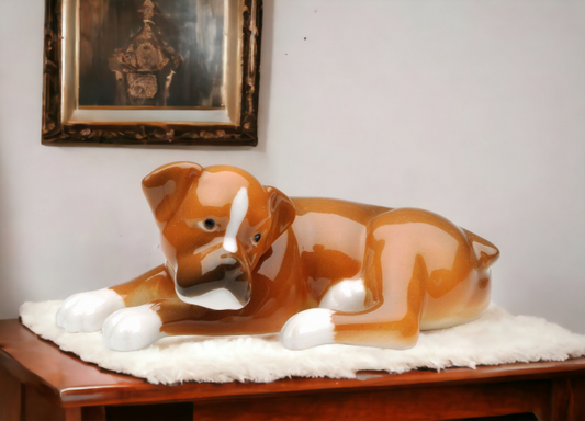 Ceramic Saint Bernard Dog Figurine, Home Décor, Gift for Her, Gift for Mom, Kitchen Décor, Dog Lover Gift, Pet Loss Gift