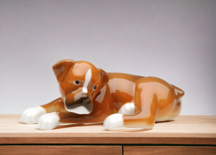 Ceramic Saint Bernard Dog Figurine, Home Décor, Gift for Her, Gift for Mom, Kitchen Décor, Dog Lover Gift, Pet Loss Gift