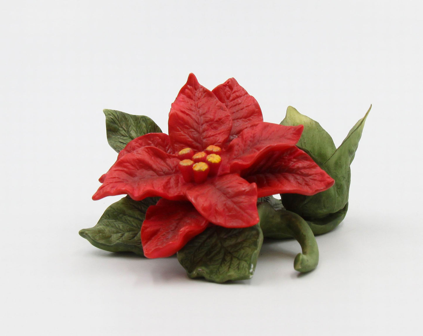 Ceramic Poinsettia Flower Candle Holder, Home Décor, Gift for Her, Gift for Mom, Kitchen Décor, Christmas Décor