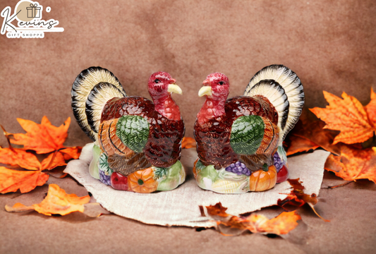 Gobble Gobble Ceramic Thanksgiving Turkey Salt & Pepper Shakers, Home Décor, Gift for Her, Gift for Mom, Kitchen Décor, Fall Décor