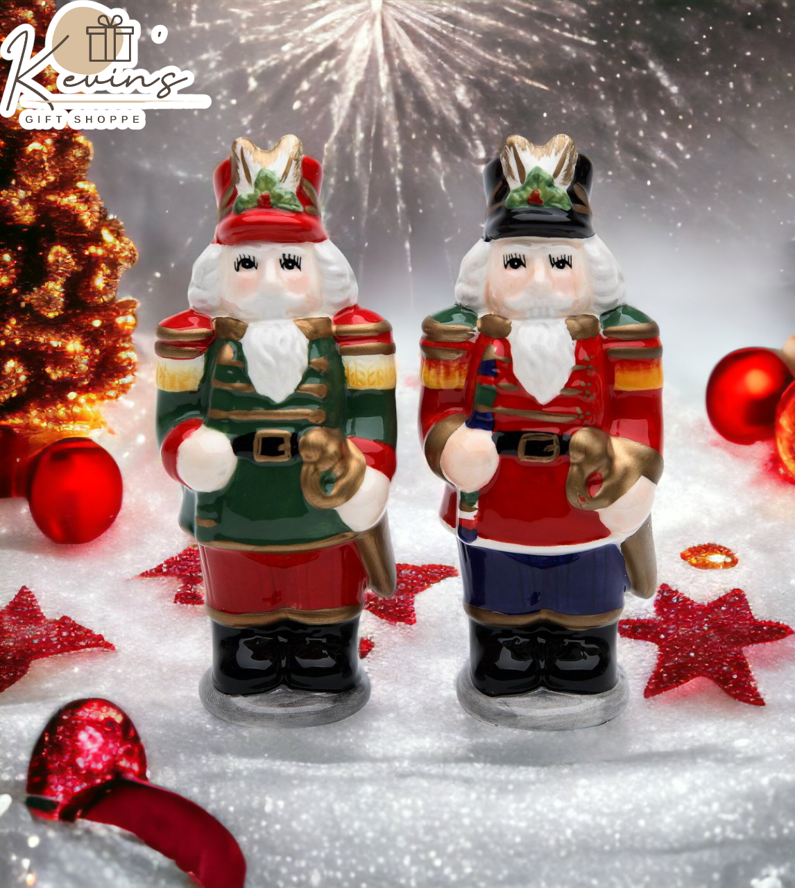 Ceramic Christmas Nutcracker Salt & Pepper Shakers, Home Décor, Gift for Her, Gift for Mom, Kitchen Décor, Christmas Décor