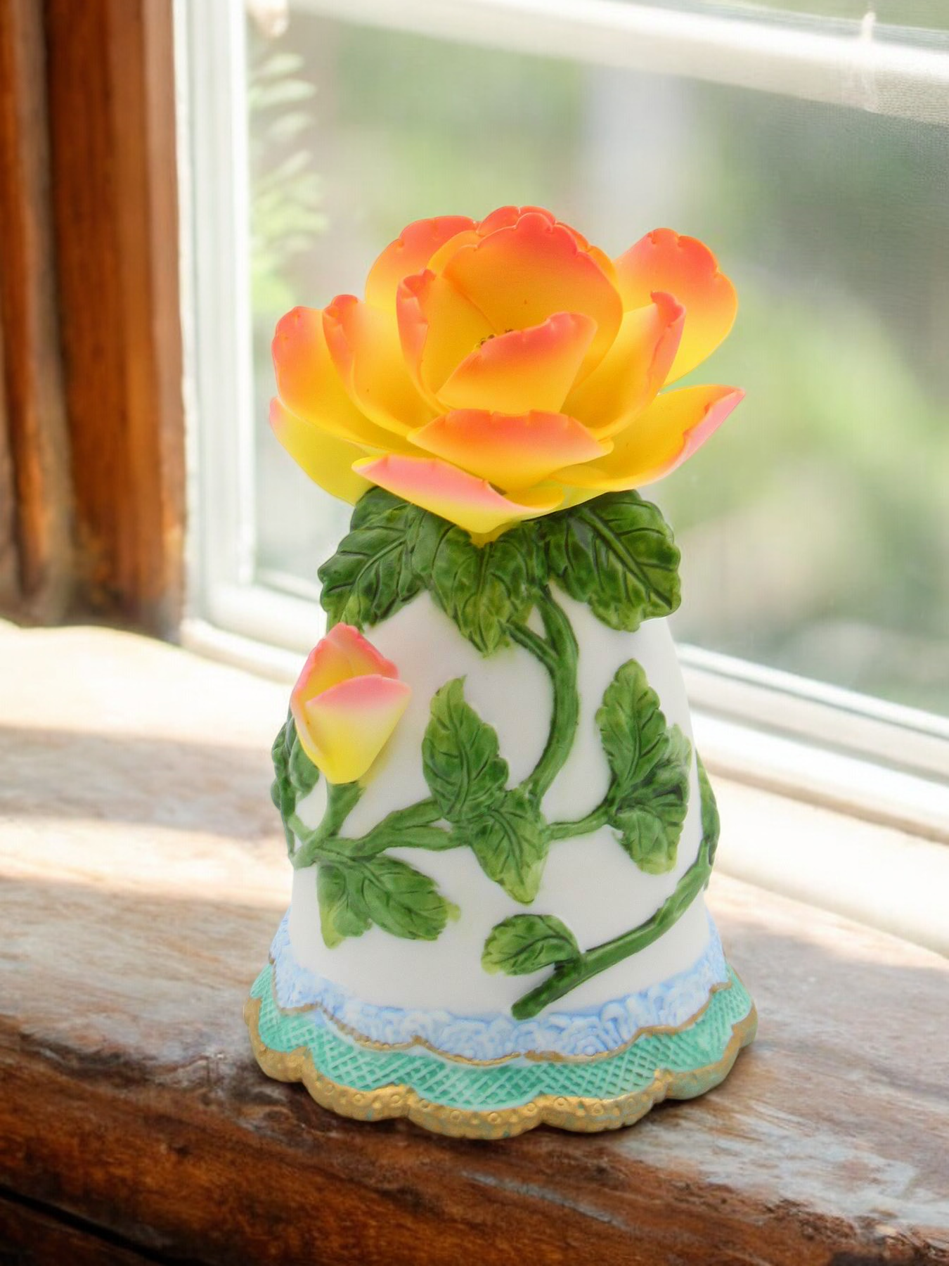 Ceramic Mini Peony Flower Bell, Home Decor, Wedding Decor, Gift for Her, Gift for Mom