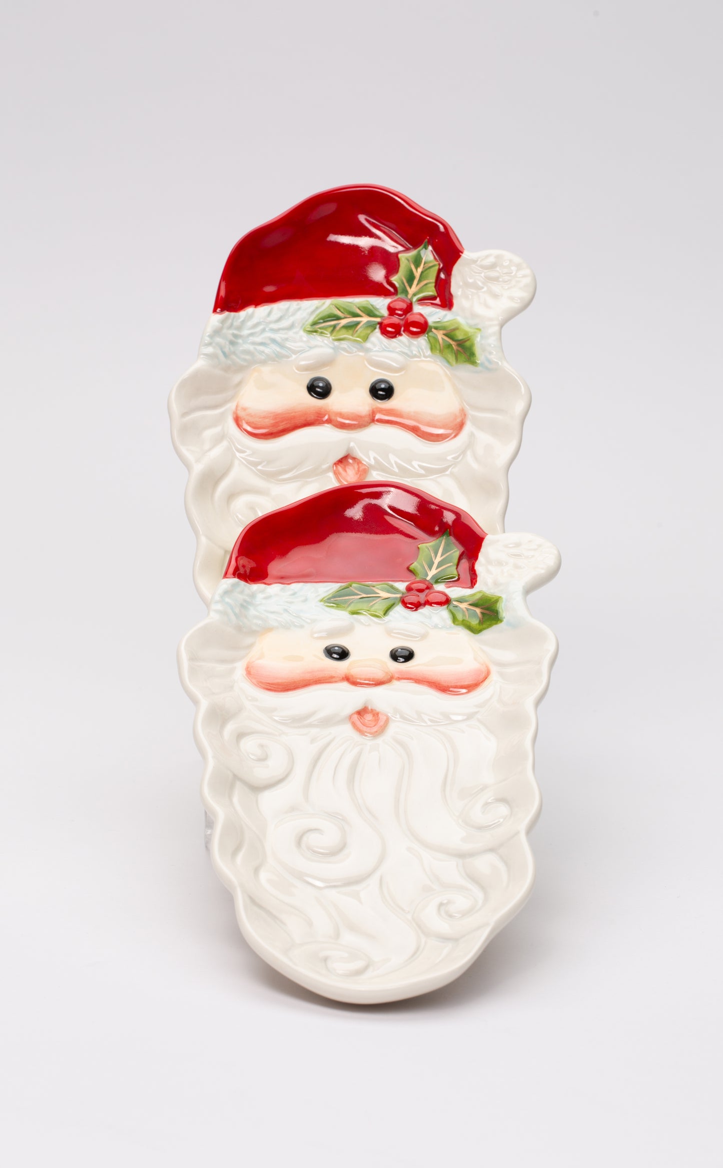 Ceramic Santa Candy Dish/Spoon Rest Set/2, Home Décor, Gift for Her, Gift for Mom, Kitchen Décor, Christmas Décor