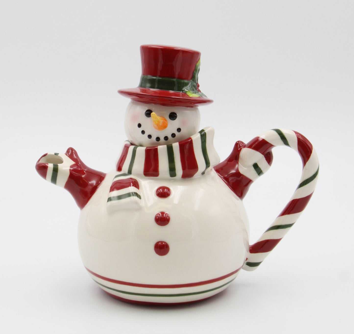 Ceramic Christmas Decor Snowman Teapot, Gift for Her, Gift for Mom, Tea Party Décor, Café Décor, Christmas Décor