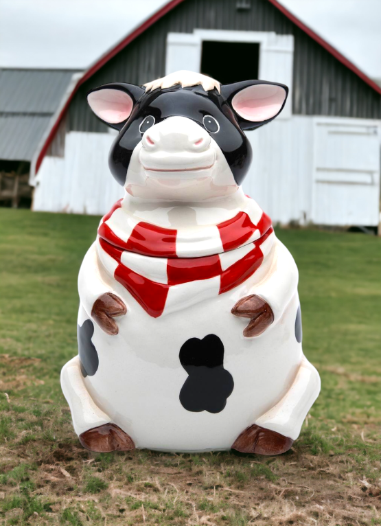 Ceramic Cow Candy Box, Home Décor, Gift for Her, Gift for Mom, Kitchen Décor, Farmhouse Décor