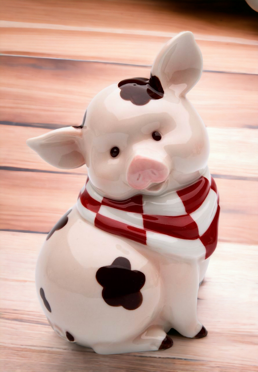 Ceramic Pig Piggy Bank, Home Décor, Gift for Her, Gift for Mom, Kitchen Décor, Farmhouse Décor