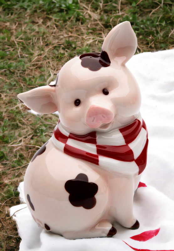 Ceramic Pig Piggy Bank, Home Décor, Gift for Her, Gift for Mom, Kitchen Décor, Farmhouse Décor