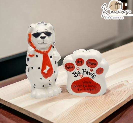 You're Never Too Busy To Listen Ceramic Dalmation Dog Salt & Pepper, Gift for Her, Him, Kitchen Décor, Dog Lover Gift, Pet Loss Gift