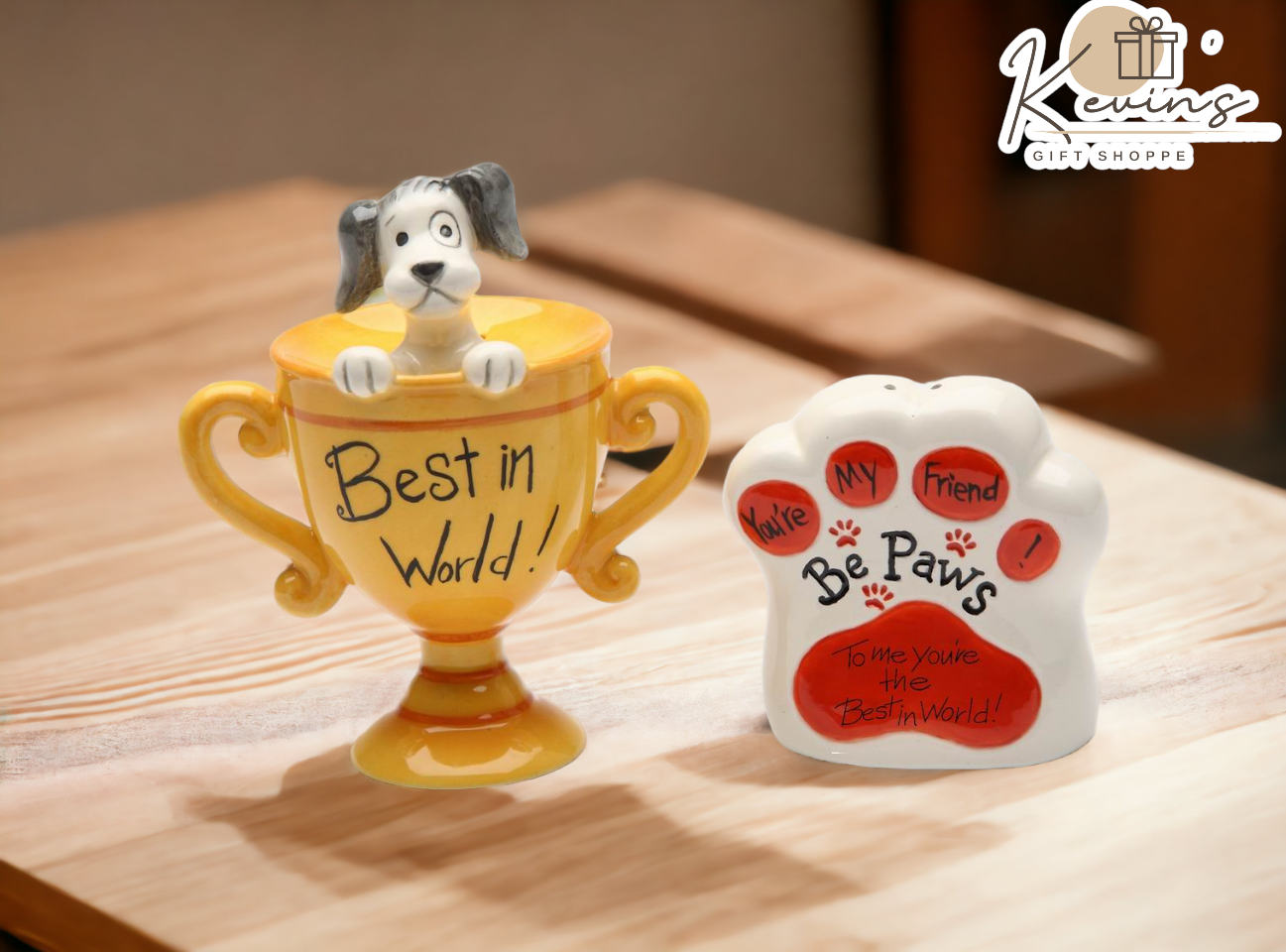 You're The Best In The World Dog Ceramic Salt & Pepper, Home Décor, Gift for Her, Mom, Kitchen Décor, Dog Lover Gift, Pet Loss Gift