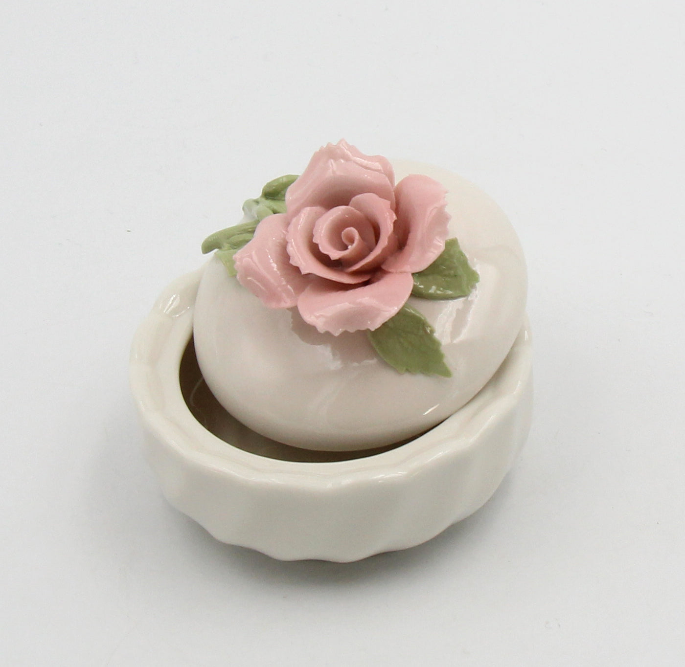 Ceramic Rose Flower Jewelry Box, Home Décor, Gift for Her, Gift for Mom, Vanity Décor, Valentine’s Day Décor, Romantic Décor