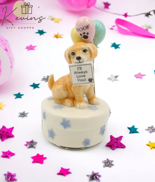 Ceramic Golden Retriever Dog Music Box, Home Décor, Gift for Her, Gift for Mom, Kitchen Décor, Dog Lover Gift, Pet Loss Gift