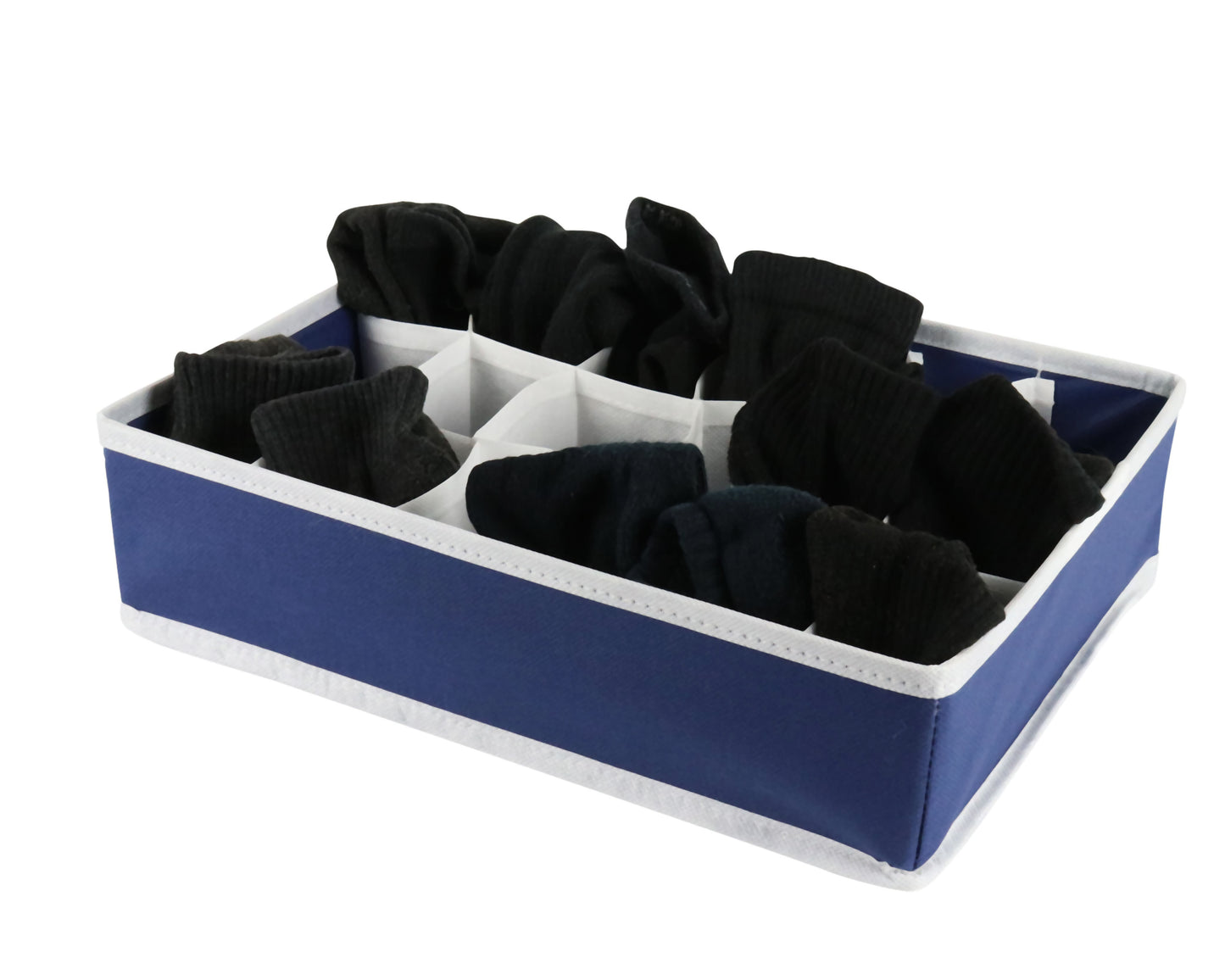 Blue Hanging Shoe Storage with Socks Organizer Set