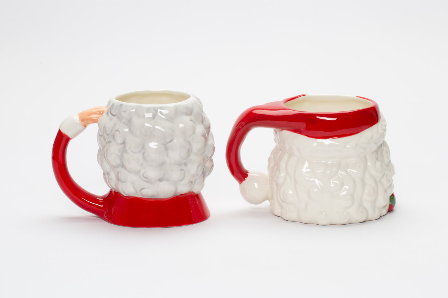 Ceramic Santa Claus and Mrs. Claus Mugs Pair, Home Décor, Gift for Her, Gift for Mom, Kitchen Décor, Christmas Décor