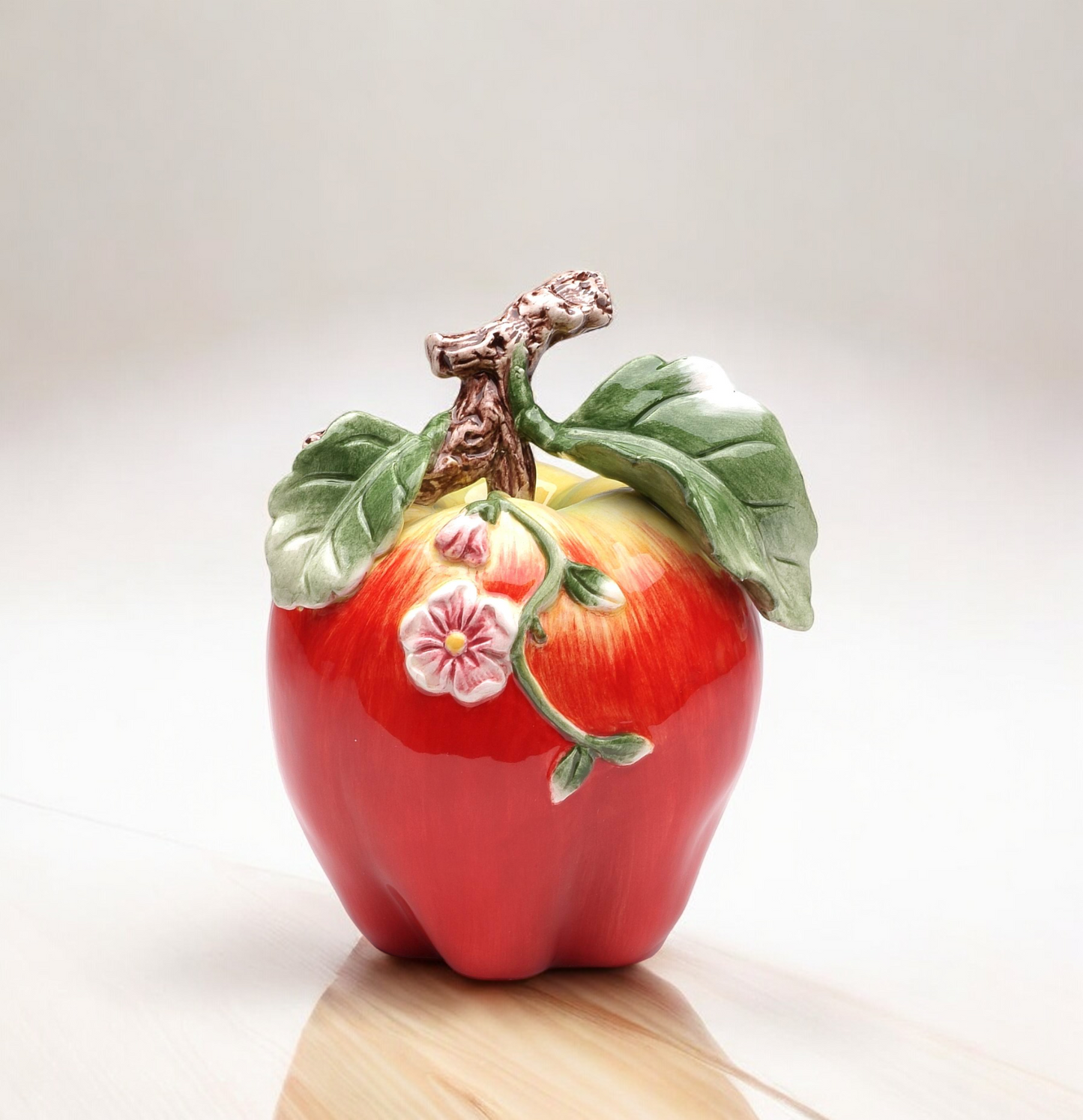 Ceramic Apple Figurine, Home Decor, Kitchen Decor, Gift for Teacher, Gift for Mom, Gift for Her