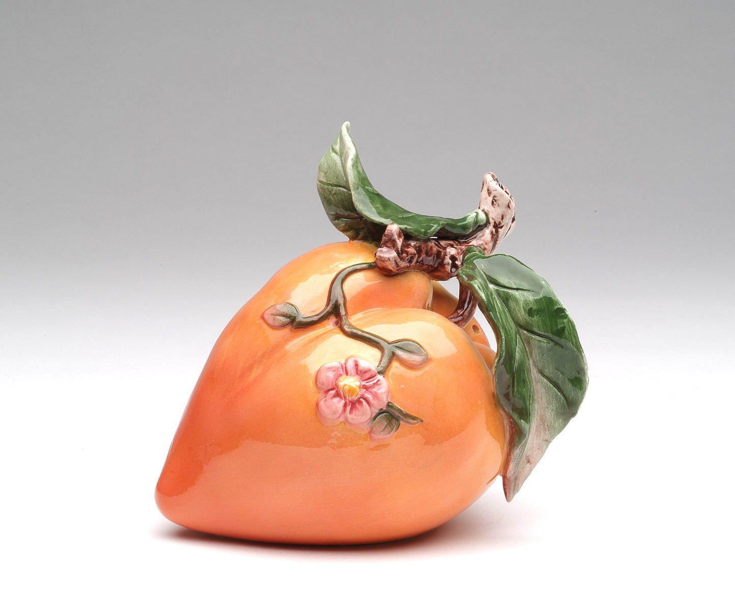 Ceramic Peach Figurine, Home Decor, Kitchen Decor, Gift for Her, Gift for Mom