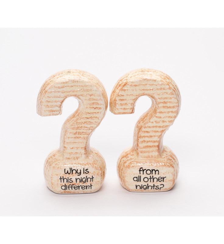 Ceramic Matzah Salt And Pepper Shakers, Home Decor, Jewish Decor, Kitchen Decor, Gift for Her