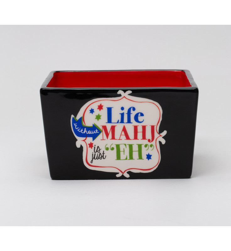 Ceramic Life Without Mahj Is Just "EH" Bowl, Home Decor, Kitchen Decor, Game Room Decor, Mahjong Player Gift