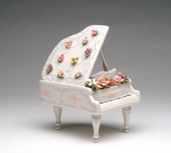 Hand Crafted Ceramic Grand Piano Music Box