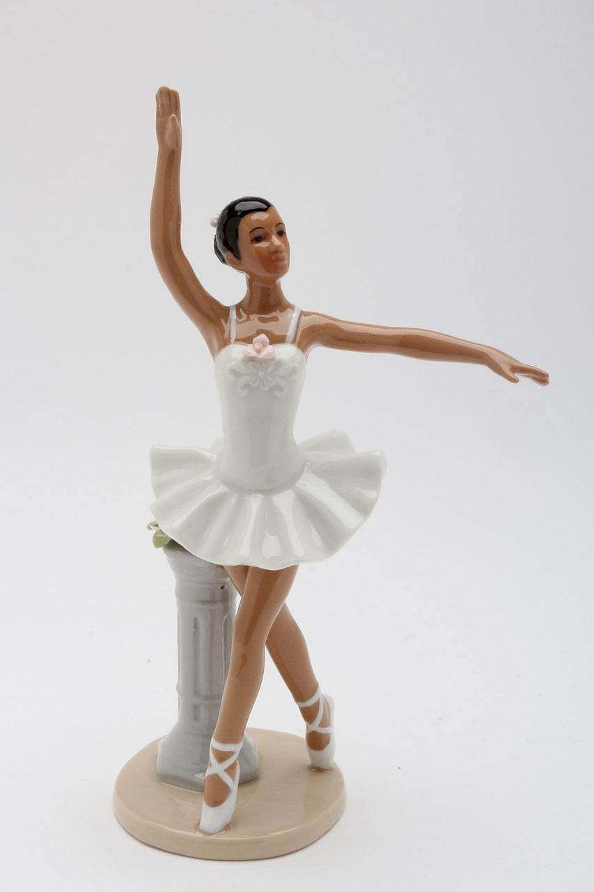 African American Ballerina In A White Dress - kevinsgiftshoppe