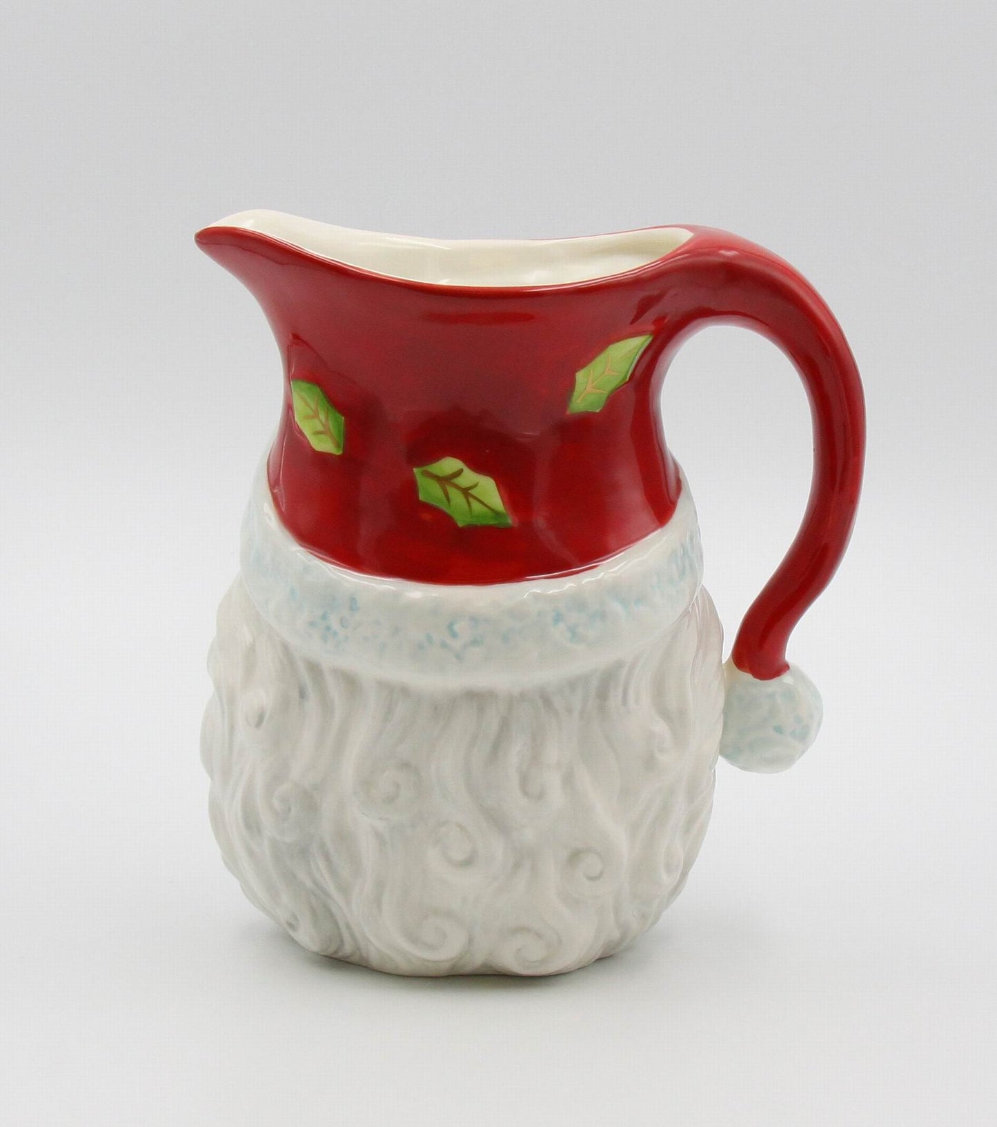 Ceramic African American Christmas Santa Claus Drink Pitcher Home Décor Gift for Her Gift for Mom Kitchen Décor