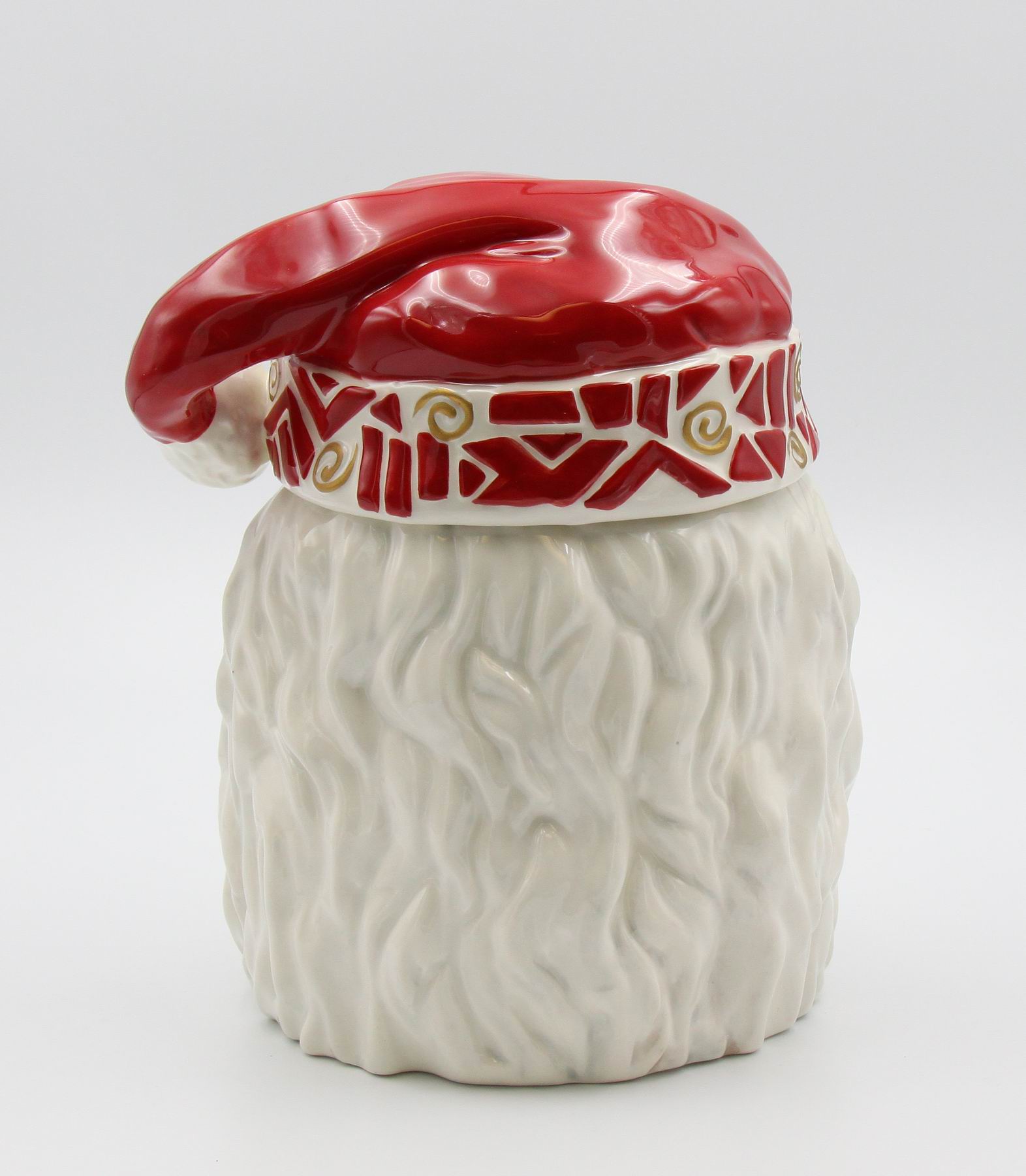 Ceramic African American Santa Cookie Jar Home Décor Gift for Her Gift for Mom Kitchen Décor Christmas Décor - Cookie